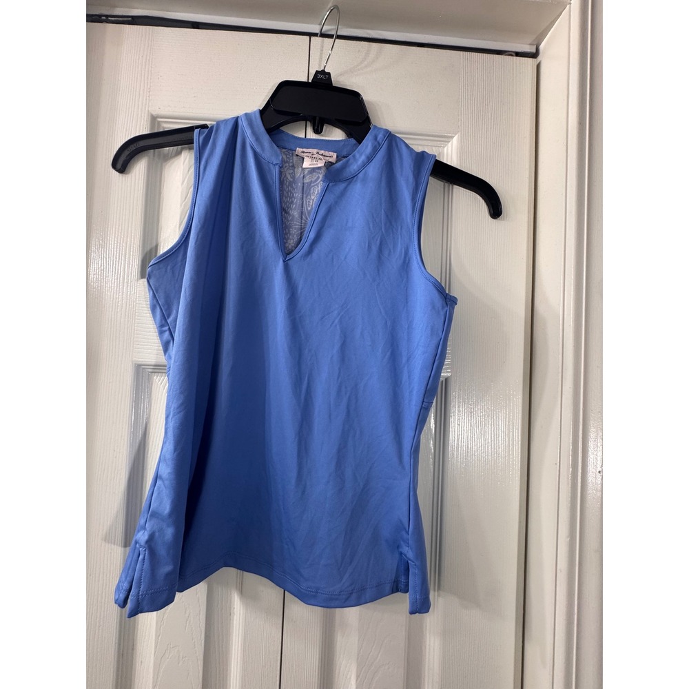 Tommy Bahama Everyday Active Tank Top Blue Floral Mesh Back XS